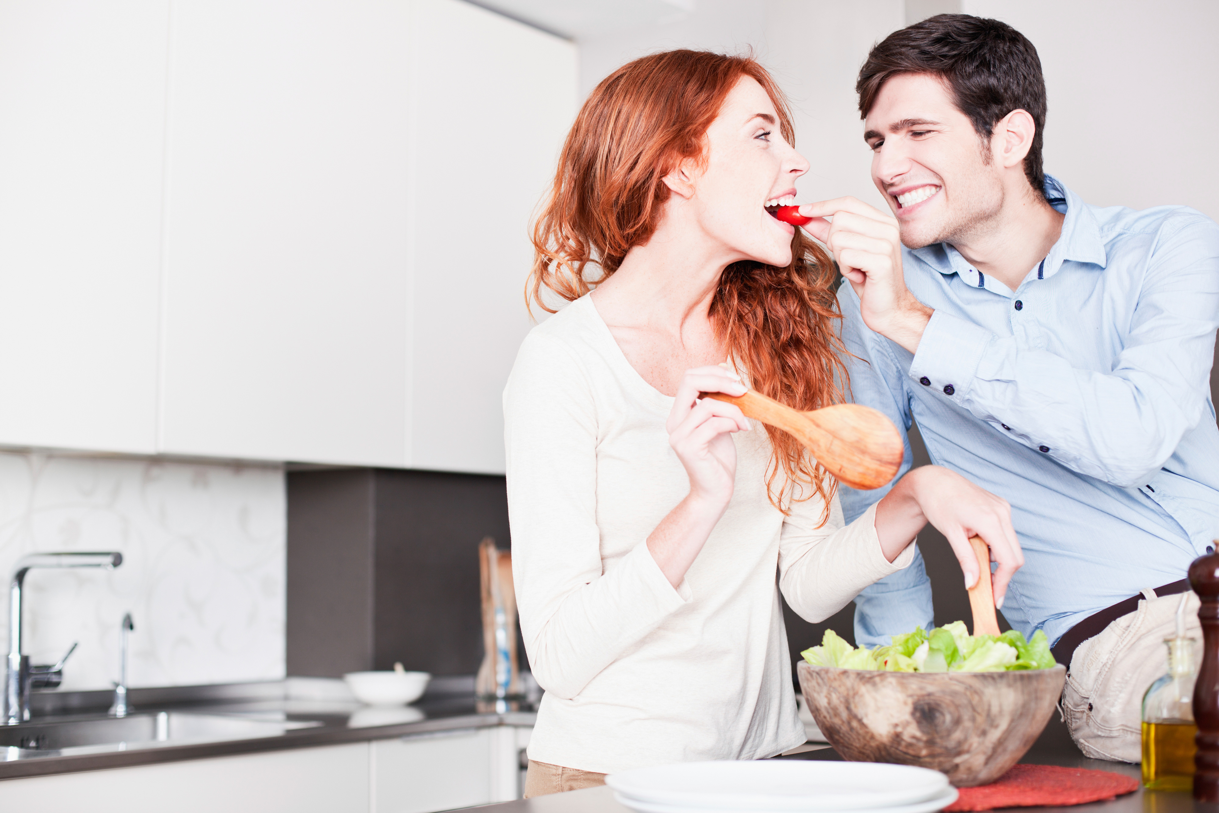 young couple with salad gum disease picture